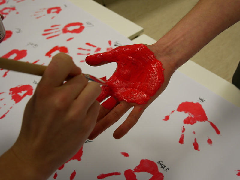 Unicef: Bemalte Hand