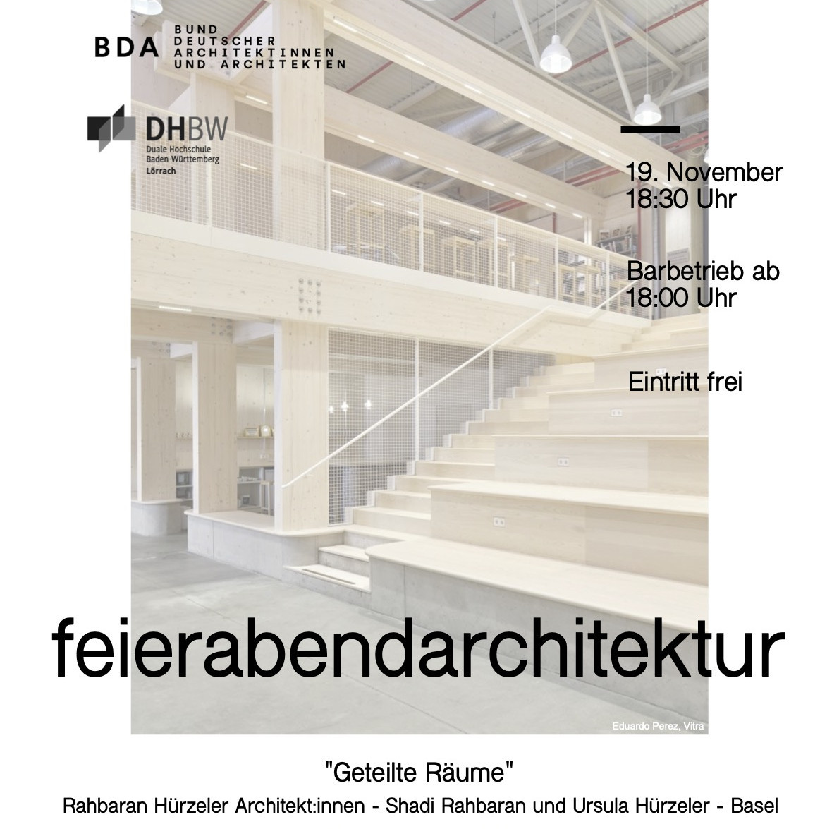 Flyer Feierabendarchitektur "Geteilte Räume"