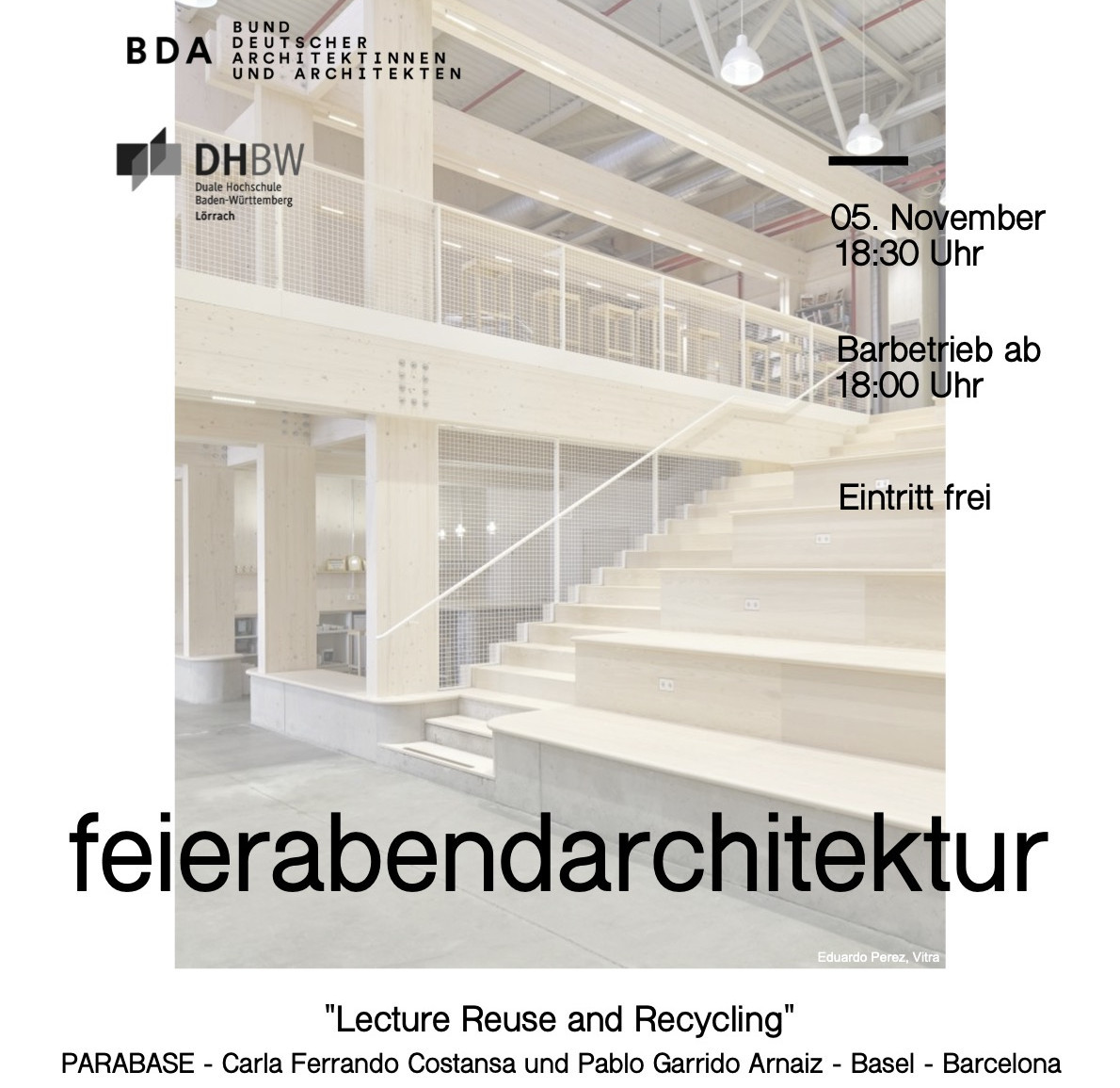 Flyer: feierabendarchitektur Parabase 5.11.25